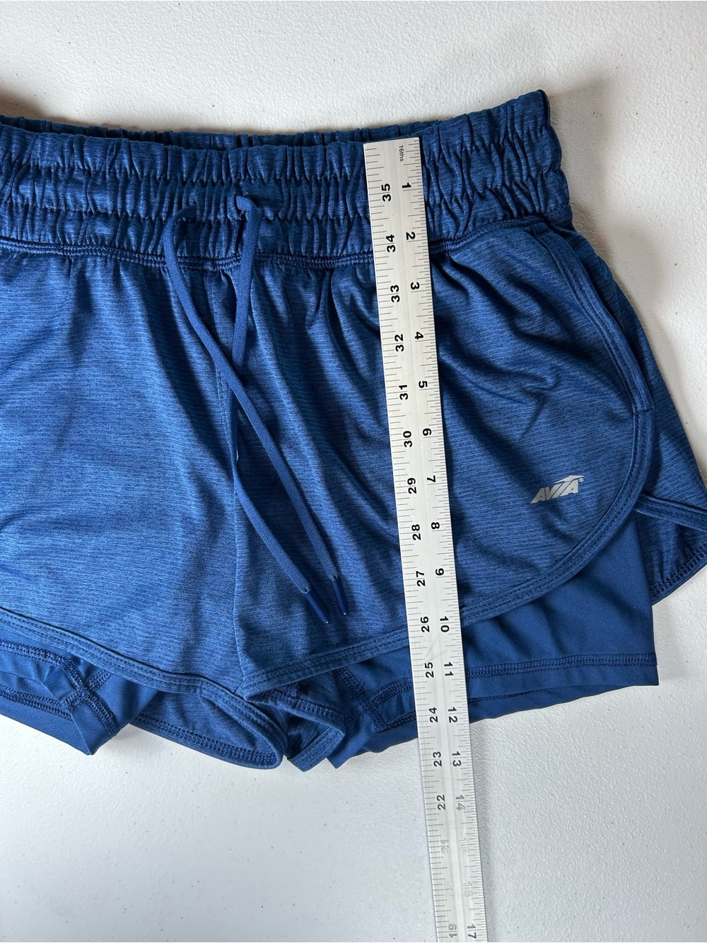 Avia Women Blue 2-in-1 Running Shorts Medium ( Fits Small S 4 6 )Gym Athletic - Picture 5 of 7
